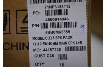 Lenovo 5SB0M65359 Yoga720-15 Blade N-Y Lautsprecher