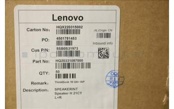 Lenovo 5SB0S31973 SPEAKERINT Speaker H 21CY L+R