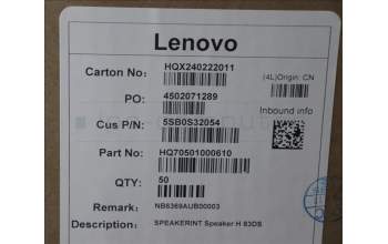 Lenovo 5SB0S32054 Speaker H 83DS