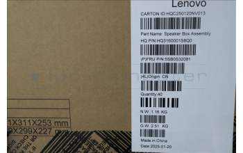 Lenovo 5SB0S32081 Speaker H 83JT L+R