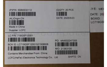 Lenovo 5SB0S32112 Speaker L 83NN R+L