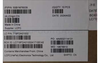 Lenovo 5SB1M76539 CS24 SPK,T14s,3209T30E,VC