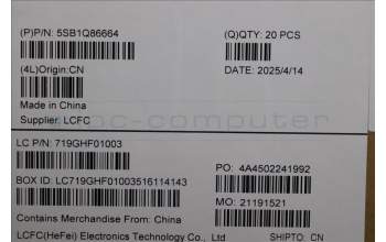 Lenovo 5SB1Q86664 SPEAKERINT FRU SPK E14G7 2412 Veco