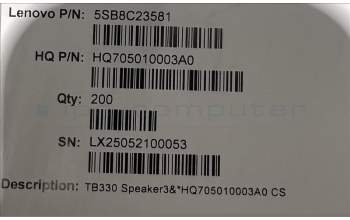 Lenovo 5SB8C23581 TB330 Speaker3&*HQ705010003A0 CS