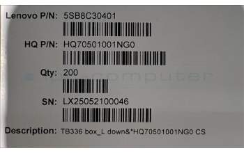 Lenovo 5SB8C30401 TB336 box_L down&*HQ70501001NG0 CS