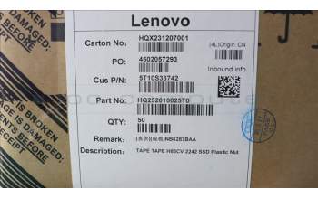 Lenovo 5T10S33742 TAPE H83CV 2242 SSD Plastic Nut