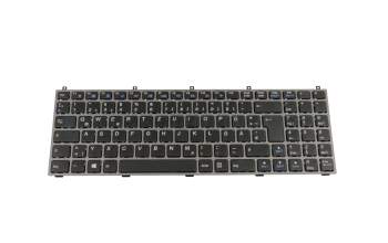 6-80-W2W50-180-1 original Clevo keyboard CH (swiss) black/grey
