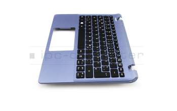 60.MRKN7.010 original Acer keyboard incl. topcase DE (german) black/blue