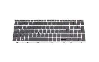 6037B0136415 original IEC keyboard BE (belgian) black/silver with backlight and mouse-stick