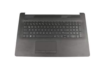 6070B138101 original HP keyboard incl. topcase DE (german) black/black (with TP/DVD, surface structure \"Diamond)