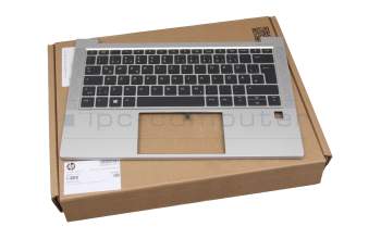 6070B1712802 original IEC keyboard incl. topcase DE (german) black/silver with backlight