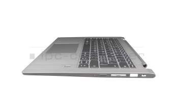 66203929179 original Lenovo keyboard incl. topcase CH (swiss) grey/silver with backlight