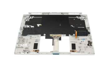 6B.C5HN7.011 original Acer keyboard incl. topcase DE (german) white/white with backlight (with pen compartment)