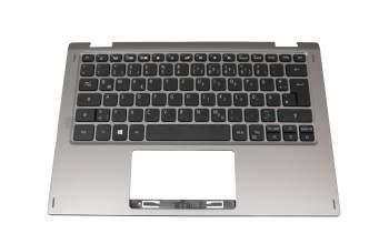 6B.H67N8.F05 original Acer keyboard incl. topcase DE (german) black/grey