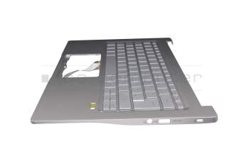 6B.HSEN2.046 original Acer keyboard incl. topcase DE (german) silver/silver with backlight