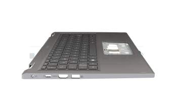 6B.KHKN7.011 original Acer keyboard incl. topcase DE (german) grey/grey with backlight