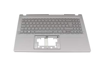 6B.KJ9N7.011 original Acer keyboard incl. topcase DE (german) silver/silver with backlight