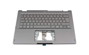6B.KT4N8.020 original Acer keyboard incl. topcase DE (german) silver/silver with backlight
