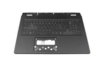 6B.QP9N7.026 original Acer keyboard incl. topcase CH (swiss) black/transparent/black with backlight