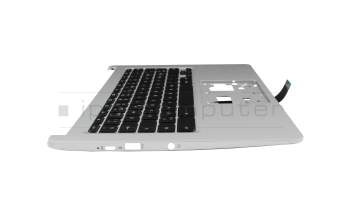 6BAUEN7019 original Acer keyboard incl. topcase CH (swiss) black/silver