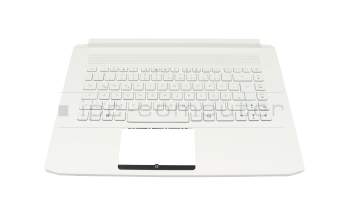 6BC61N1009 original Acer keyboard incl. topcase DE (german) white/white with backlight