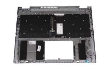 6BHQUN1020 original Acer keyboard incl. topcase DE (german) black/grey with backlight