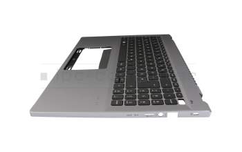 6BKFTN2014 original Acer keyboard incl. topcase DE (german) black/silver with backlight