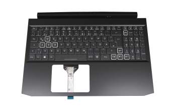 6BQCCN2014 original Acer keyboard incl. topcase DE (german) black/white/black with backlight