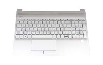 71NHH132202 original HP keyboard incl. topcase DE (german) silver/silver