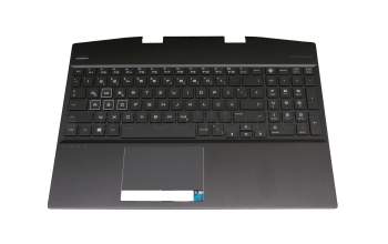 71NHY232126 original HP keyboard incl. topcase DE (german) black/black with backlight