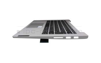 71NIH538140 original Compal keyboard incl. topcase DE (german) grey/grey with backlight