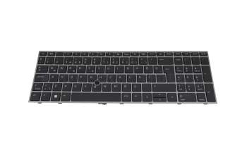 71NJA132125 original HP keyboard TR (turkish) black/grey with backlight and mouse-stick