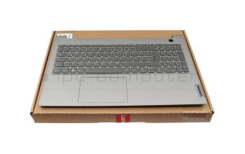 71NJBE38033 original Compal keyboard incl. topcase DE (german) dark grey/grey with backlight