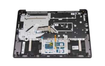 71NJU138099 original Compal keyboard incl. topcase DE (german) grey/grey with backlight