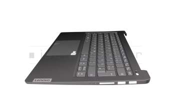 71NJU138099 original Compal keyboard incl. topcase DE (german) grey/grey with backlight