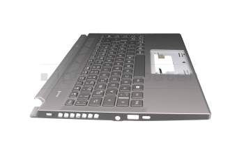 7346829600009 original Acer keyboard incl. topcase DE (german) grey/grey with backlight