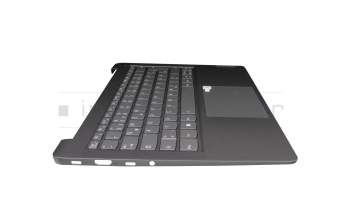 7448800000155 original Lenovo keyboard incl. topcase DE (german) grey/grey with backlight