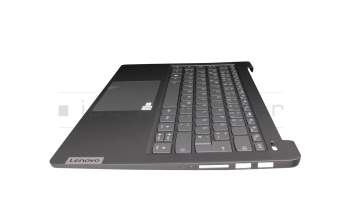 7448800000155 original Lenovo keyboard incl. topcase DE (german) grey/grey with backlight