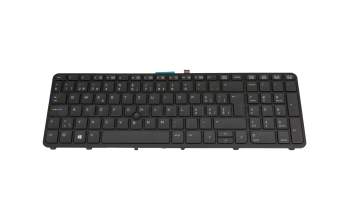 745663-BG1 original HP keyboard CH (swiss) black/black with mouse-stick