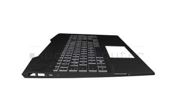 7H2140 original HP keyboard incl. topcase DE (german) black/white/black with backlight