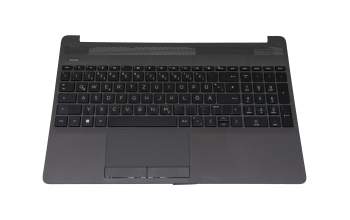 7H2250 original HP keyboard incl. topcase DE (german) black/grey