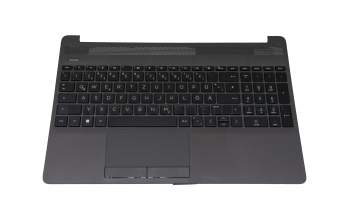 7H2250 original HP keyboard incl. topcase DE (german) black/grey