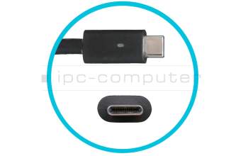7R3FM original Dell USB-C AC-adapter 90.0 Watt rounded (+USB-A Port 10W)