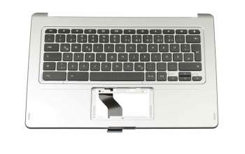 80105570K201 original Acer keyboard incl. topcase DE (german) black/silver