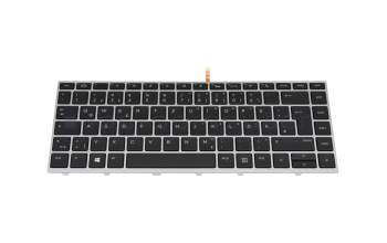 831-00702-00B original HP keyboard DE (german) black/silver with backlight