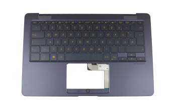 850_02304_00A original Asus keyboard incl. topcase DE (german) black/blue with backlight