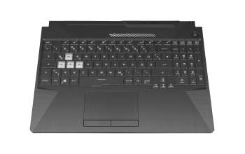 8S5CB0S17318KSSV original Asus keyboard incl. topcase DE (german) black/transparent/black with backlight