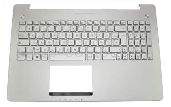 90NB00K1-R31FR0 original Asus keyboard incl. topcase FR (french) silver/silver with backlight