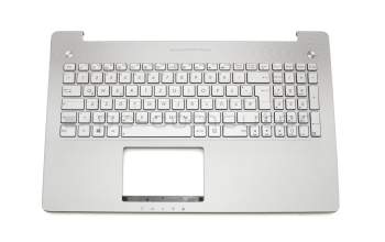 90NB00K1-R31GE0 original Asus keyboard incl. topcase DE (german) silver/silver with backlight
