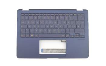 90NB0EN1-R30100 original Asus keyboard incl. topcase DE (german) black/blue with backlight
